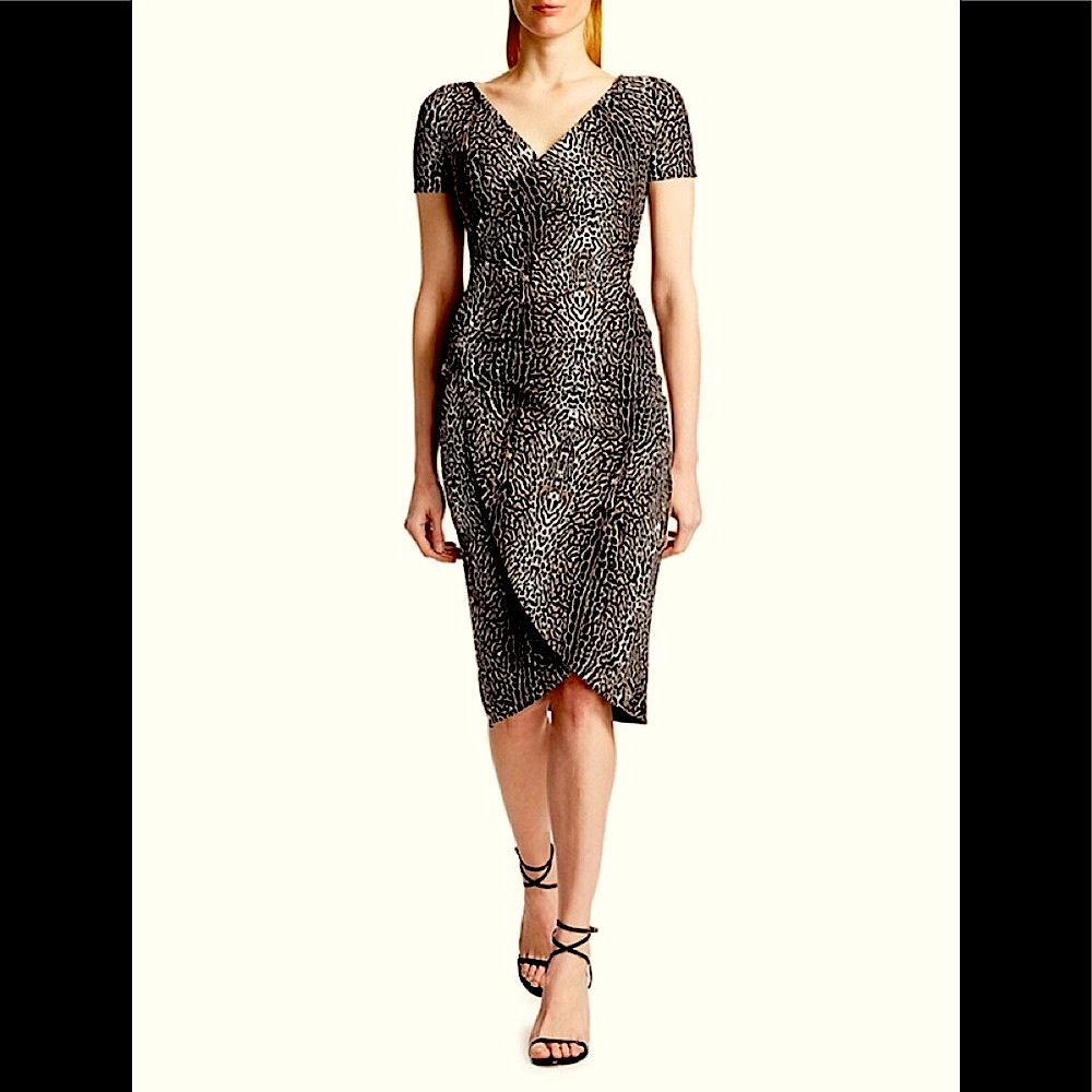 CHIARA BONI LA PETITE ROBE Women's Leopard Print Ruched Dress